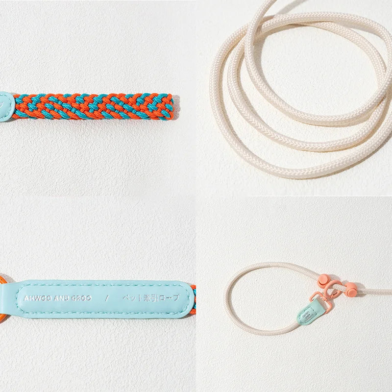P-Chain Dog Training Slip Lead | Adjustable Nylon + PU, Quick-Release | Small, Medium & Large Dogs