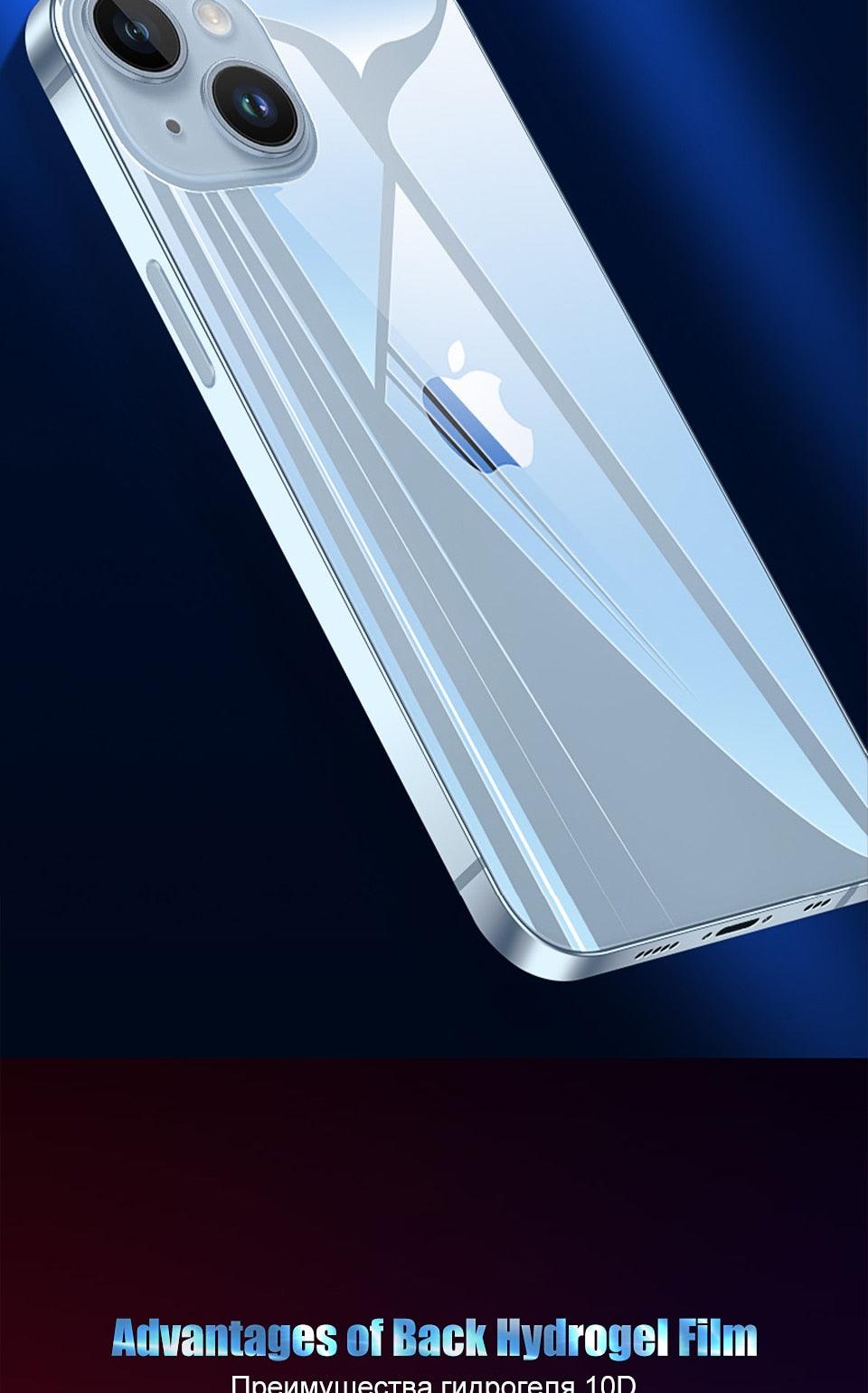 Full Cover Back Film For iPhone 14 13 11 12 Pro MAX Mini Screen Protector XR X XS Max 7 8 6S Plus SE Accessories Full Screen Protector Explosion-Proof Back Film