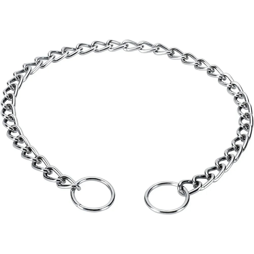 Dog Chainfor Small Medium Dogs Collars Strong Dog Choke Chain No Pull Dog Metal Slip Collar Anti Chew Training Collar Stainless
