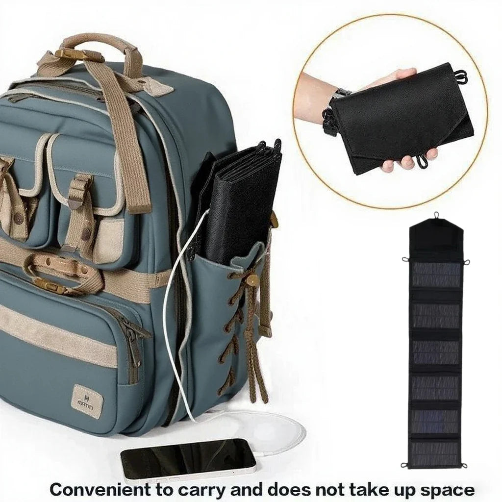Backpack Carry Portable Foldable Waterproof Solar Charger 25W 100W Dual USB Solar Panel Power Supply Outdoor Camping Emergency