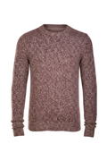 Fedeli Wool-Cashmere Marled Crewneck Knit Sweater