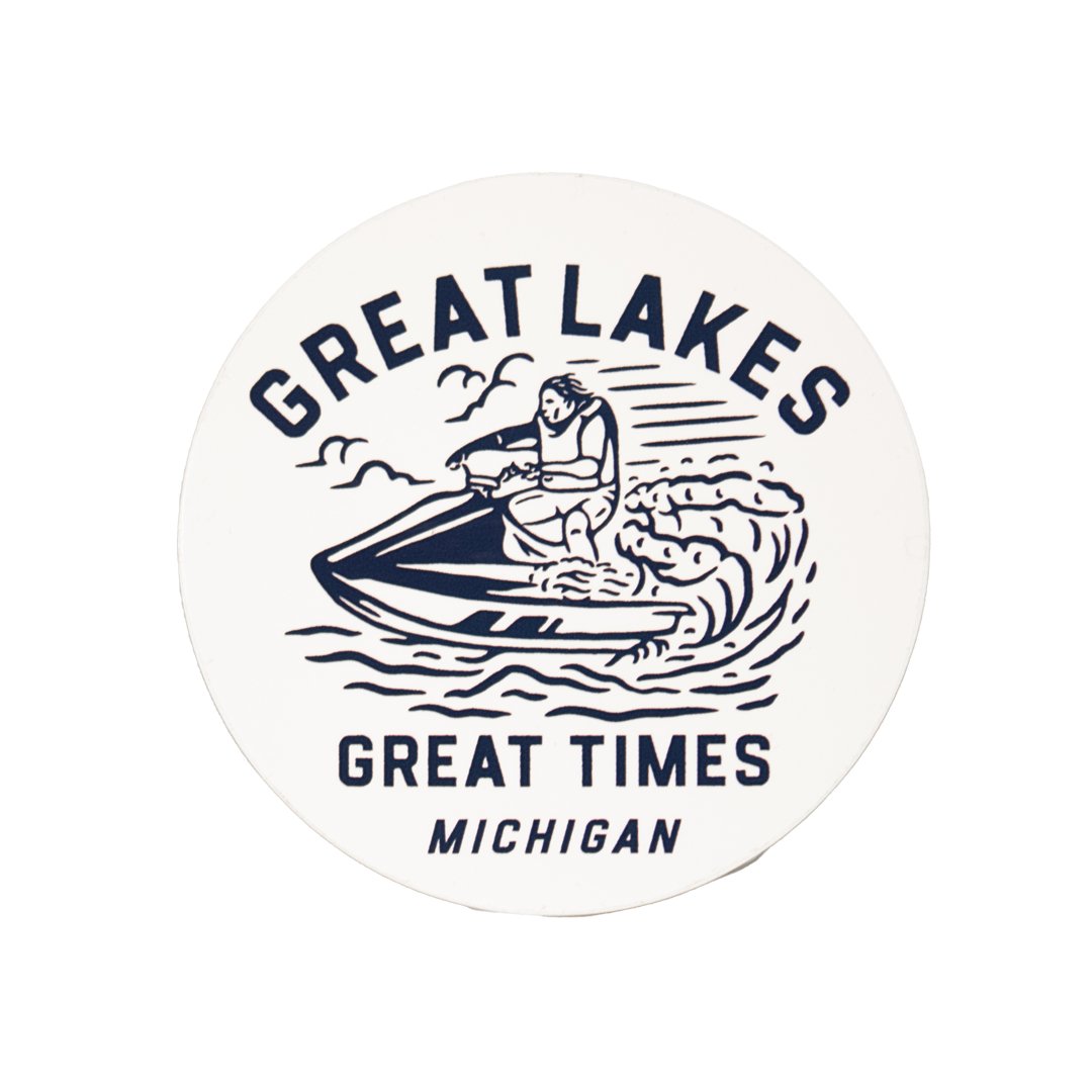 Sticker - Great Lakes Jet Ski - Round
