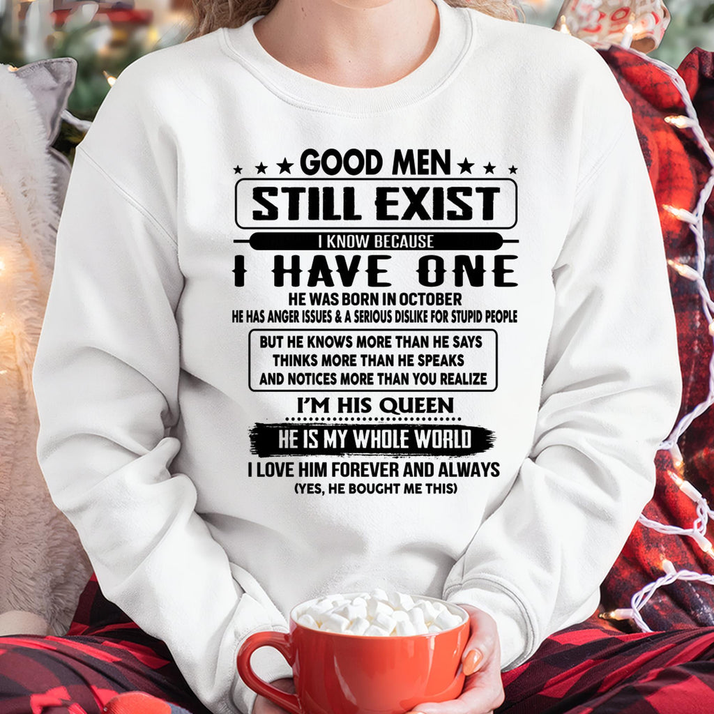 October - Good men Still Exist - gift for your girlfriend, wife from Husband - NGHL10 (SKU-GM-10)