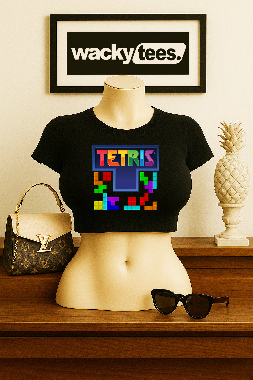 Tetris Brick Game Retro Classic Graphic Tee Shirt