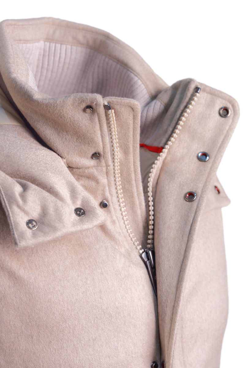 Kired by Kiton BEAR Cashmere-Nylon-Goose Down-Wool Vest