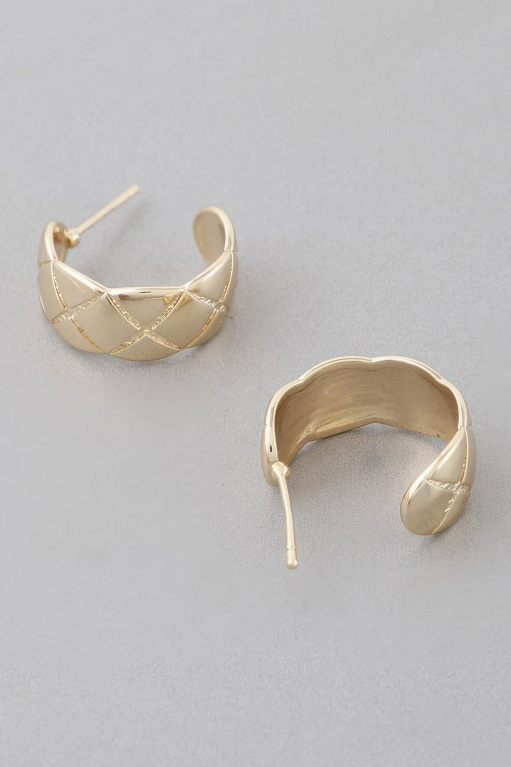 Diamond Cut Hoop Earrings