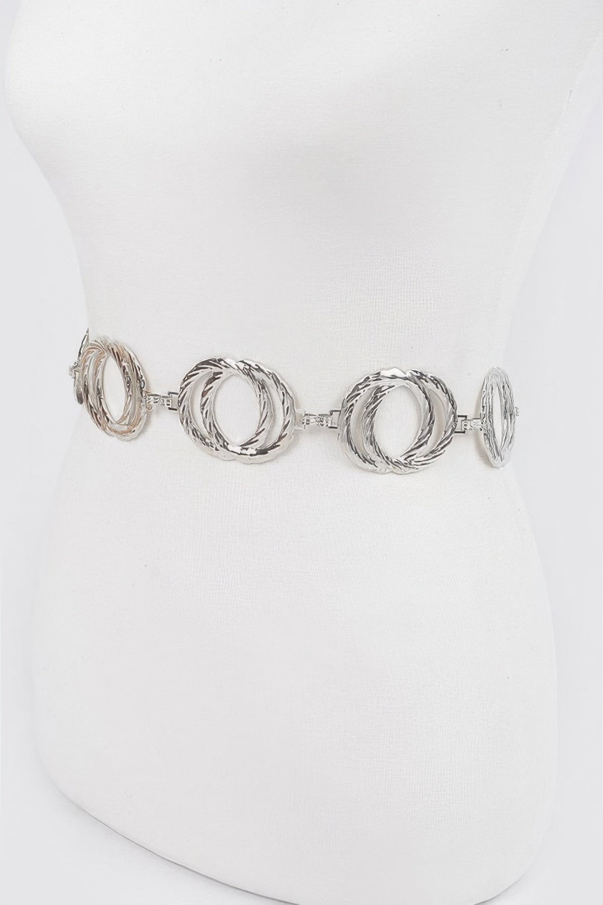 Melted Double Rings Chain Belt