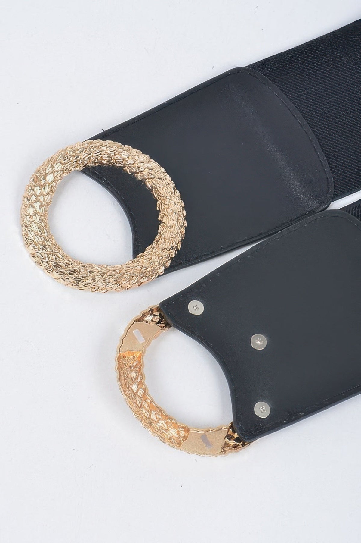 Big Metal Buckle Elastic Belt