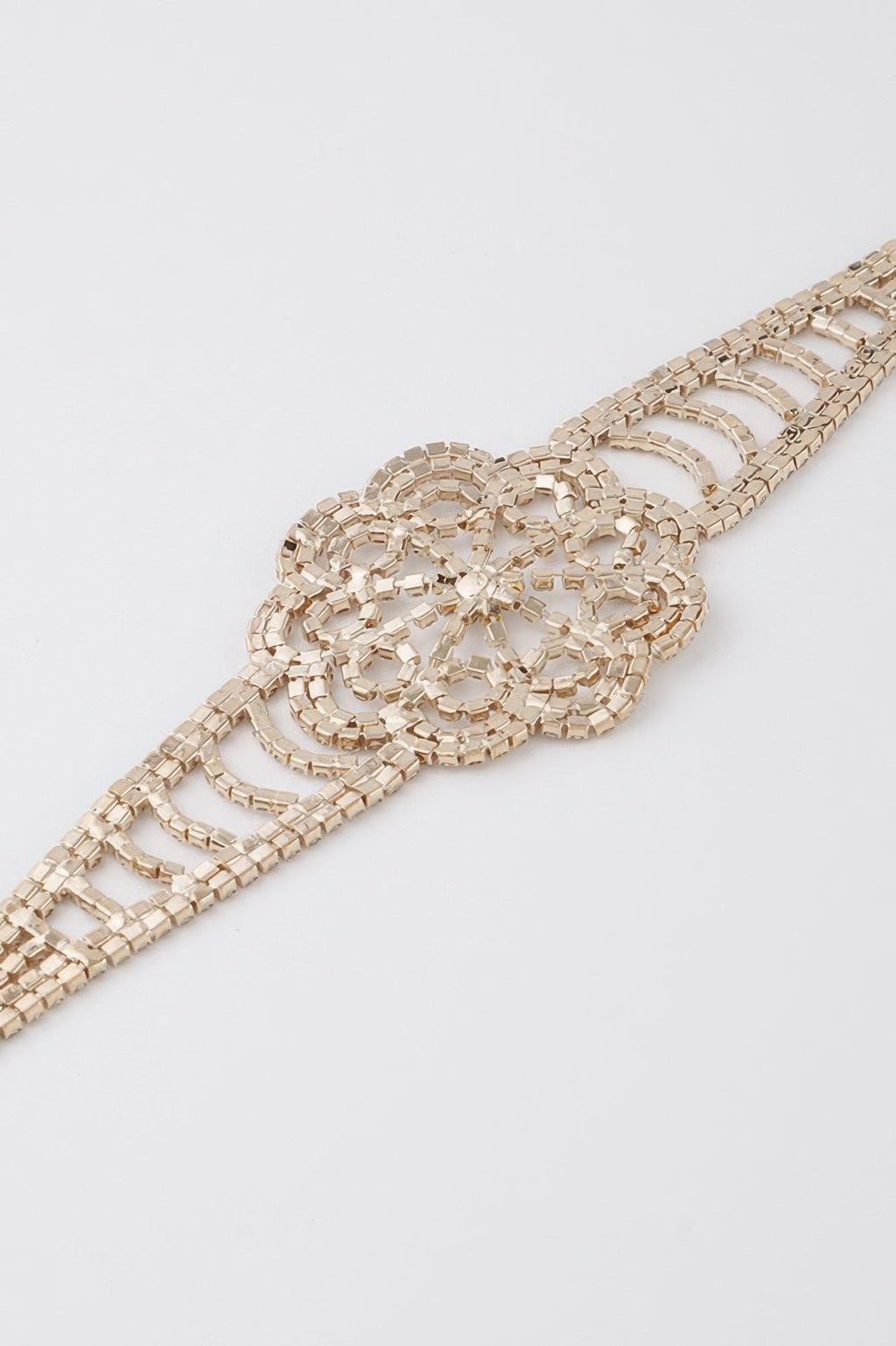 Jeweled Flower Choker Necklace