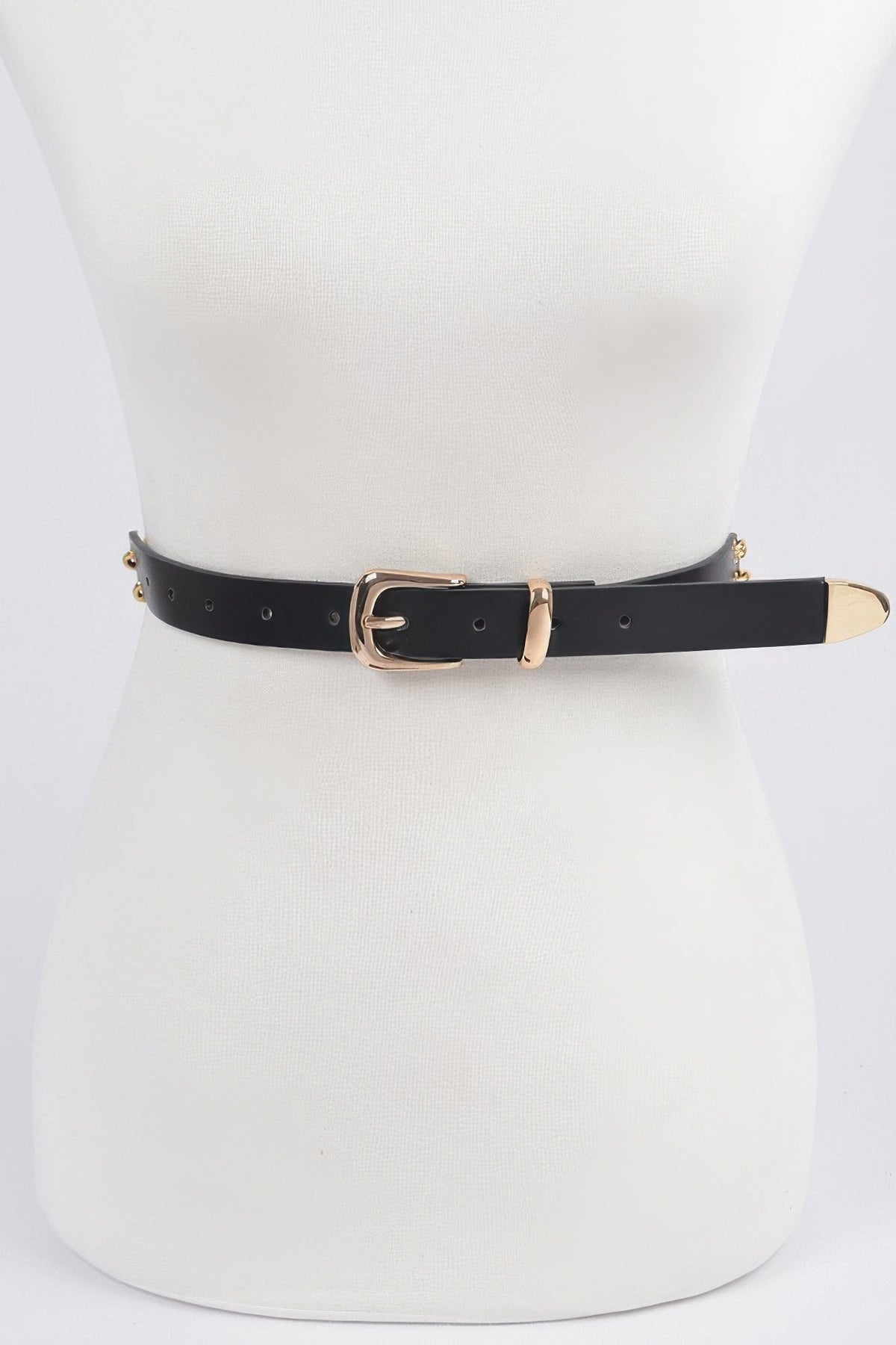Chain Faux Leather Belt