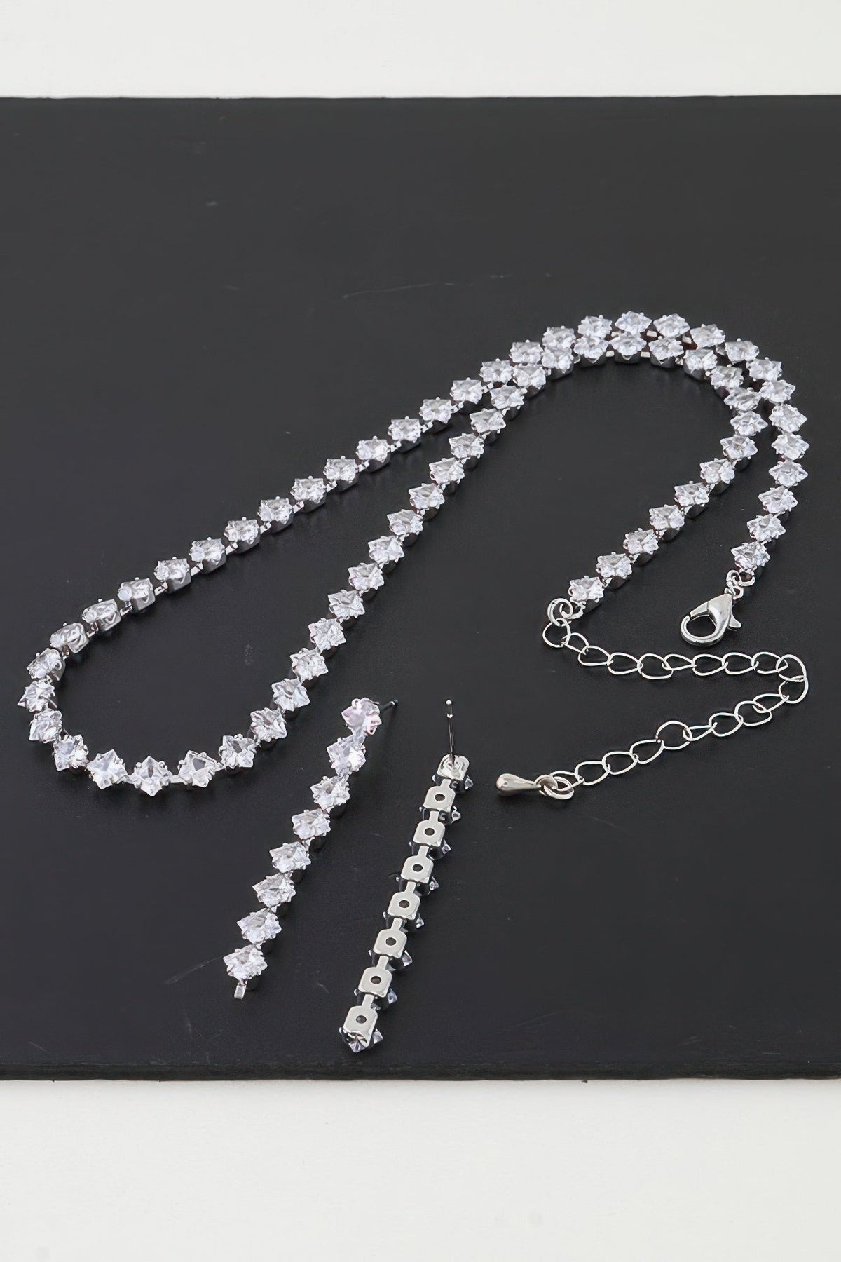 Bejeweled Cubic Zirconia Necklace Set