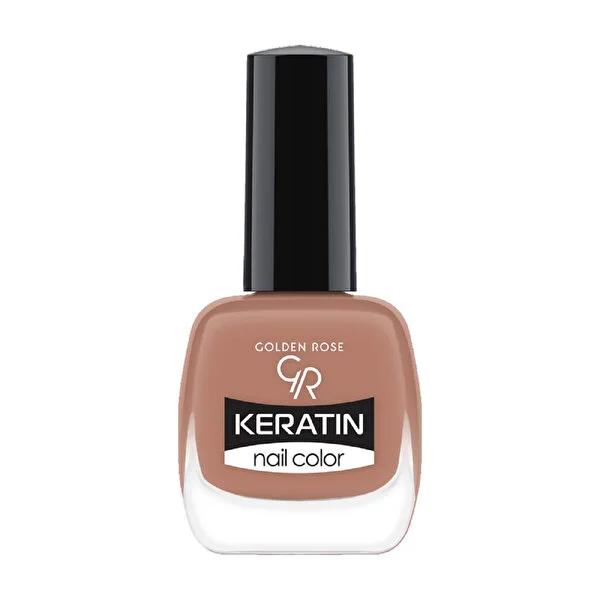 Golden Rose Keratin Nail Polish No: 21 - Vibrant, Long-Lasting Color for Salon-Quality Nails