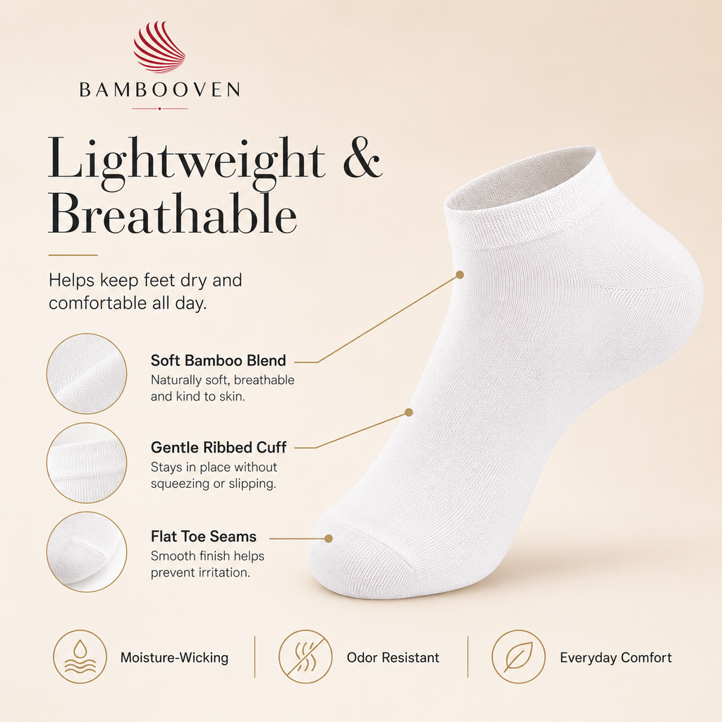 Women’s Bamboo Ankle Socks 12-Pack, Deep Tones