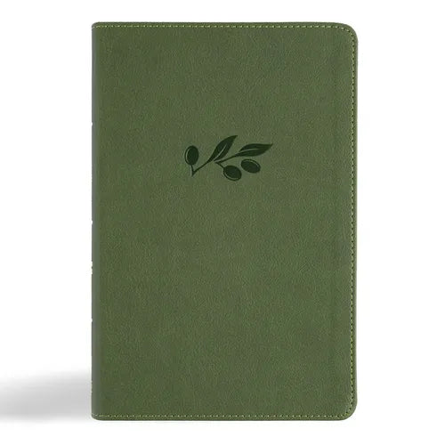 CSB Large Print Personal Size Reference Bible, Digital Study Edition, Olive Leathertouch - Imitation Leather