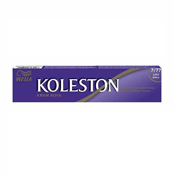 Koleston Permanent Hair Dye - Radiant Brown 7/77, Long-Lasting Color & Shine for Grey Hair Coverage