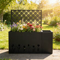 2-Piece Metal Planter Box with Trellis
