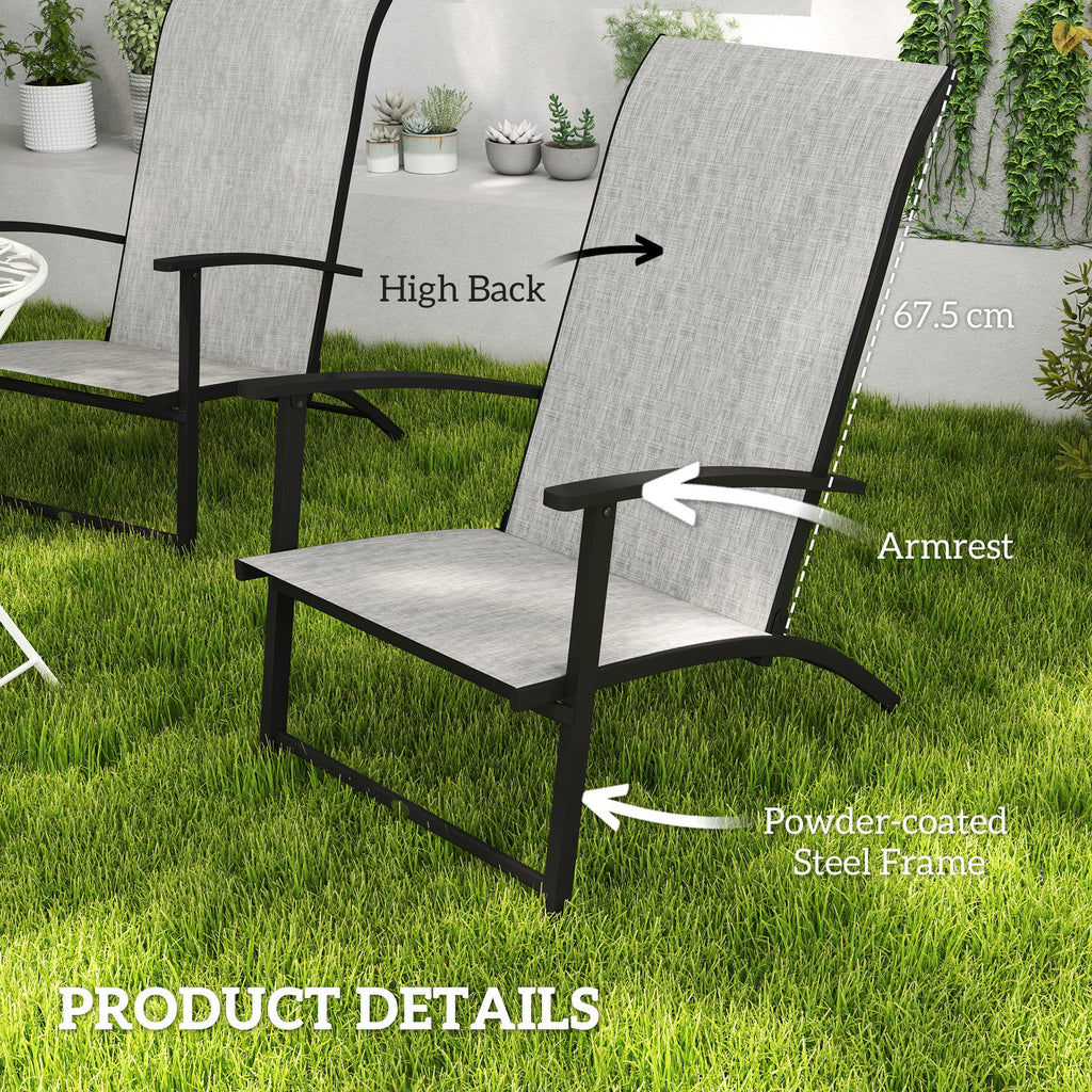 Outsunny Folding Patio Chairs Set of 2