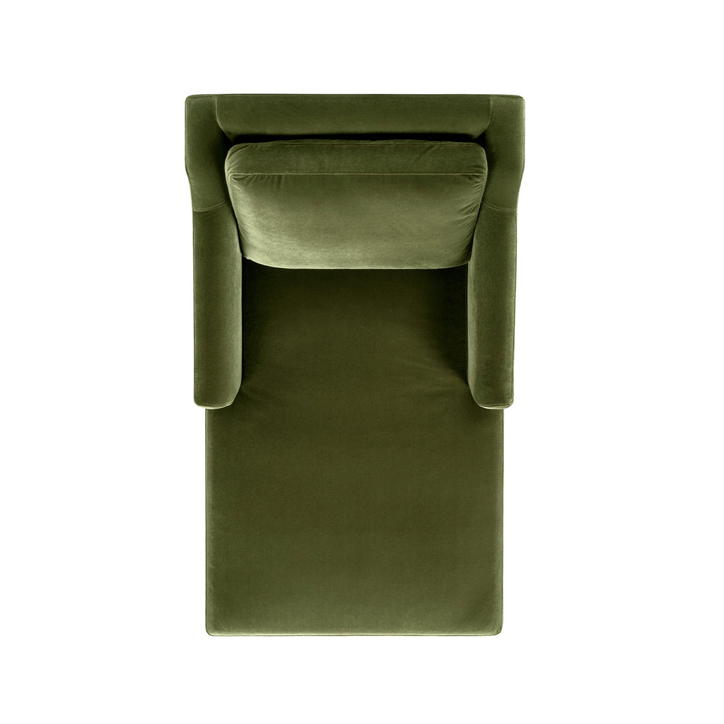 Josephine 60" Upholstered Chaise Lounge, Olive