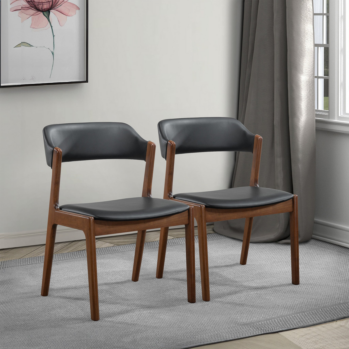 High Quality Enzo Mid-Century Modern Dining Chair Set