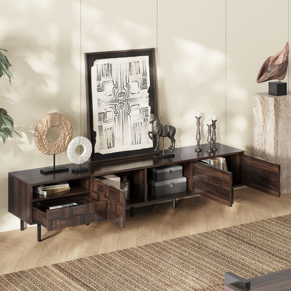 78" Mid Century Modern TV Stand for 65+ Inch TVs