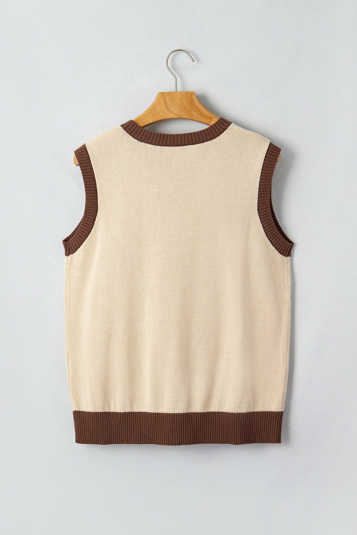 Western Colorblock Sleeveless Knit Vest
