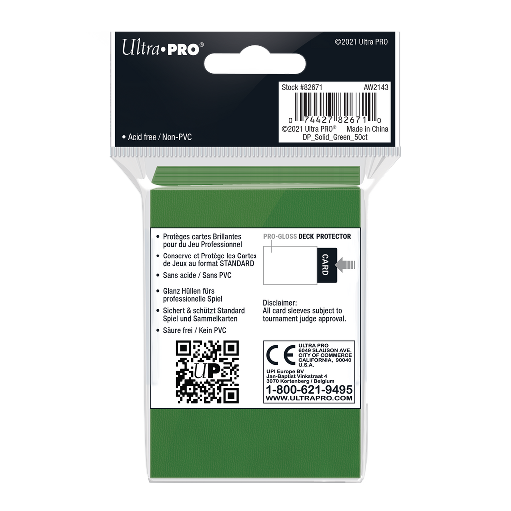 Ultra PRO: Standard 50ct Sleeves - PRO-Gloss (Green)