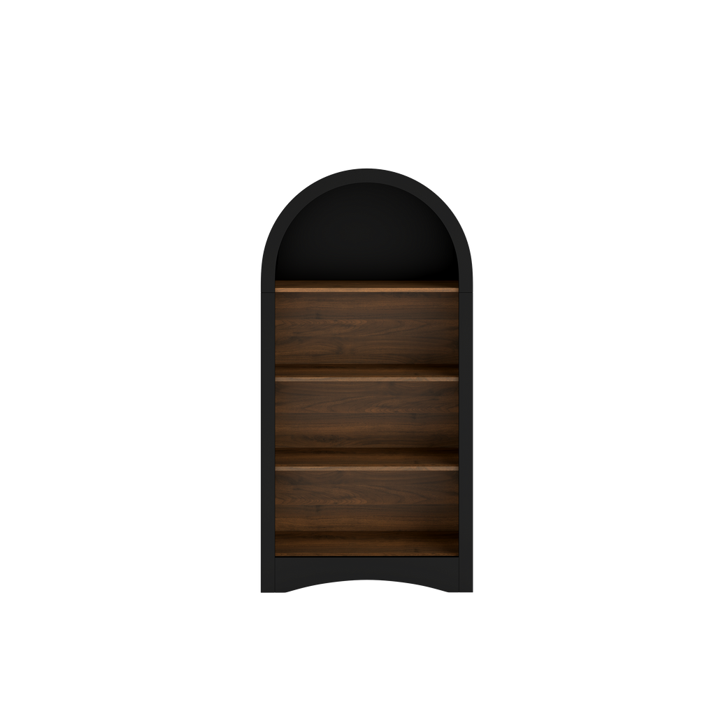 47" Freestanding Display Rack with Woodgrain Shelves