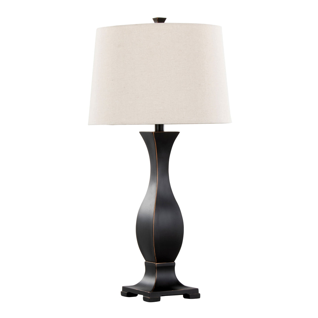 29" Contemporary Polyresin Table Lamp in Oil Rubbed Bronze