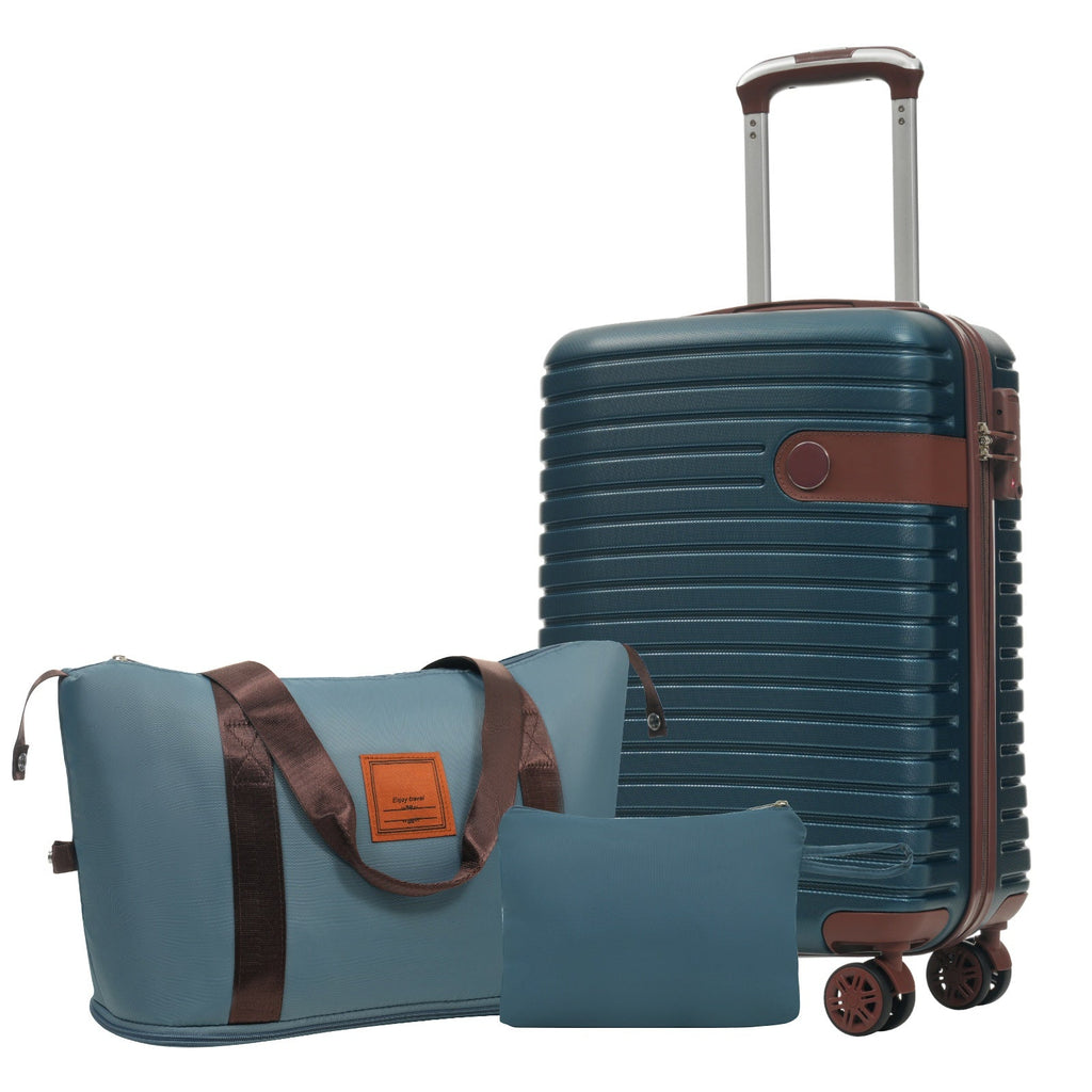 3 Piece Carry-On Luggage Set - Lightweight Hardshell ABS Suitcases