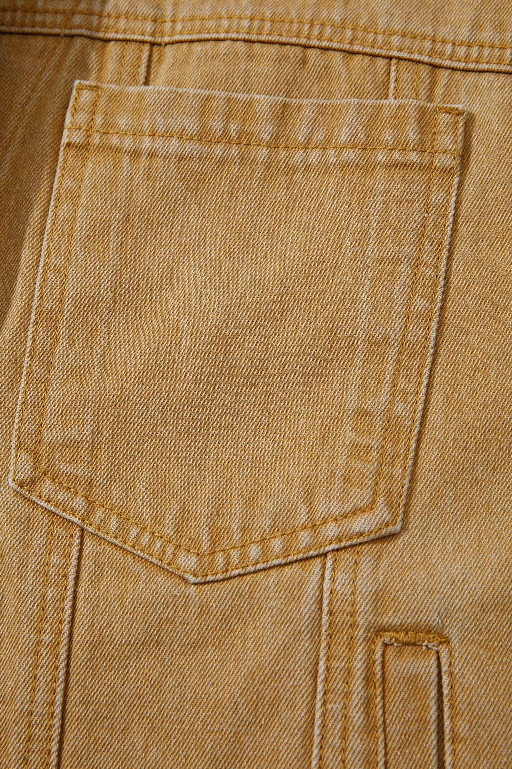 honey gold Metal Button Front Long Sleeve Collar Denim Jacket