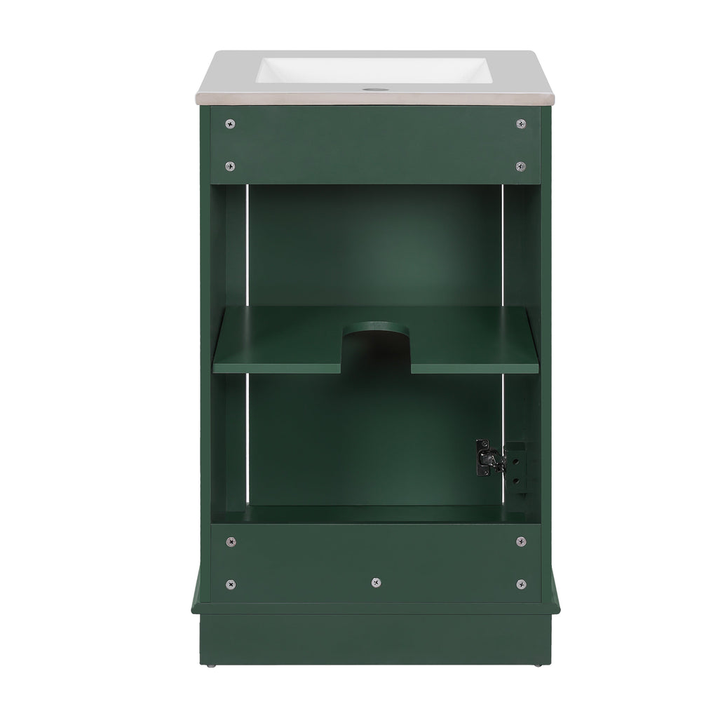 20-Inch Bathroom Vanity with Ceramic Sink
