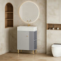21.6" Open-Shelving Vanity with Ceramic Sink