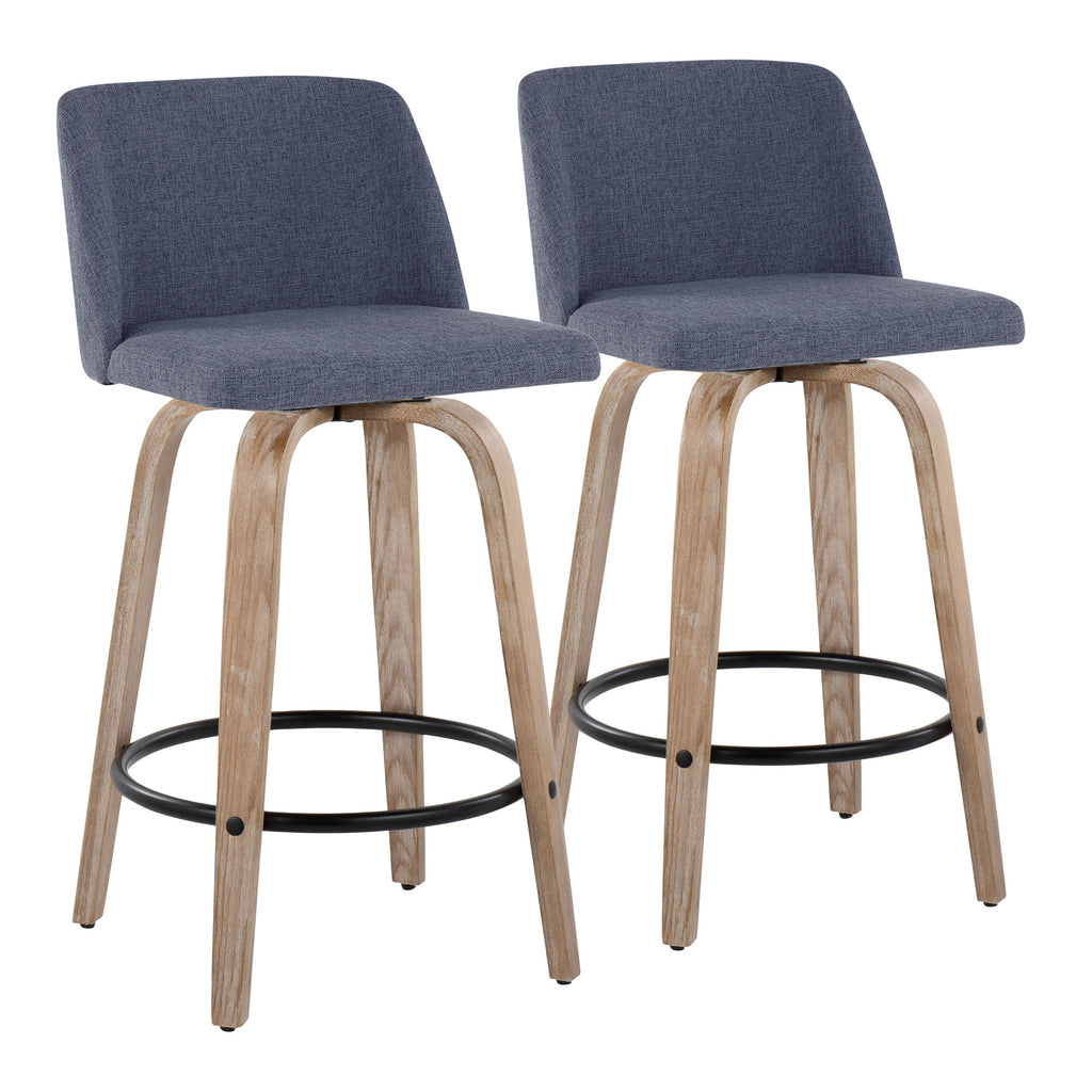 26" Contemporary Fixed-Height Counter Stool with Swivel