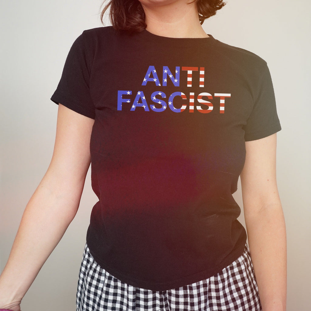 Anti-Fascist USA Classic Women's Baby Tee