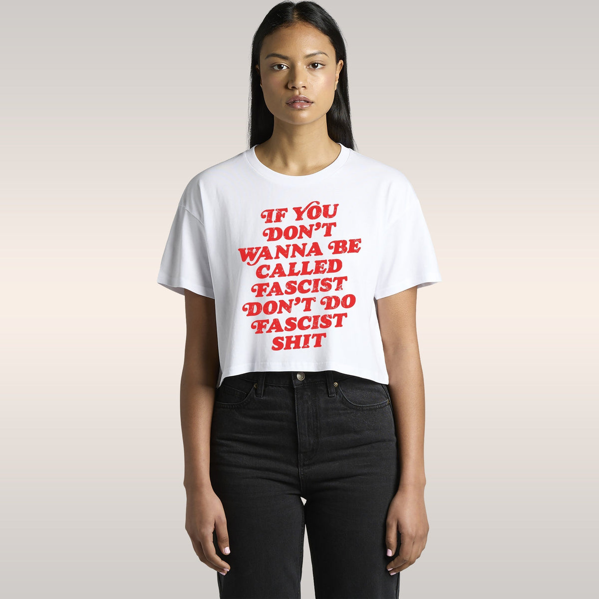 Anti-Fascist Retro Women's Baby Tee
