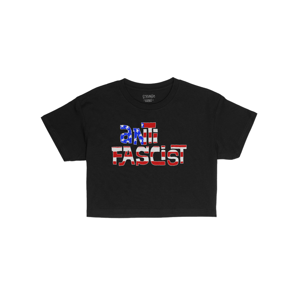 Anti-Fascist USA Crop Top