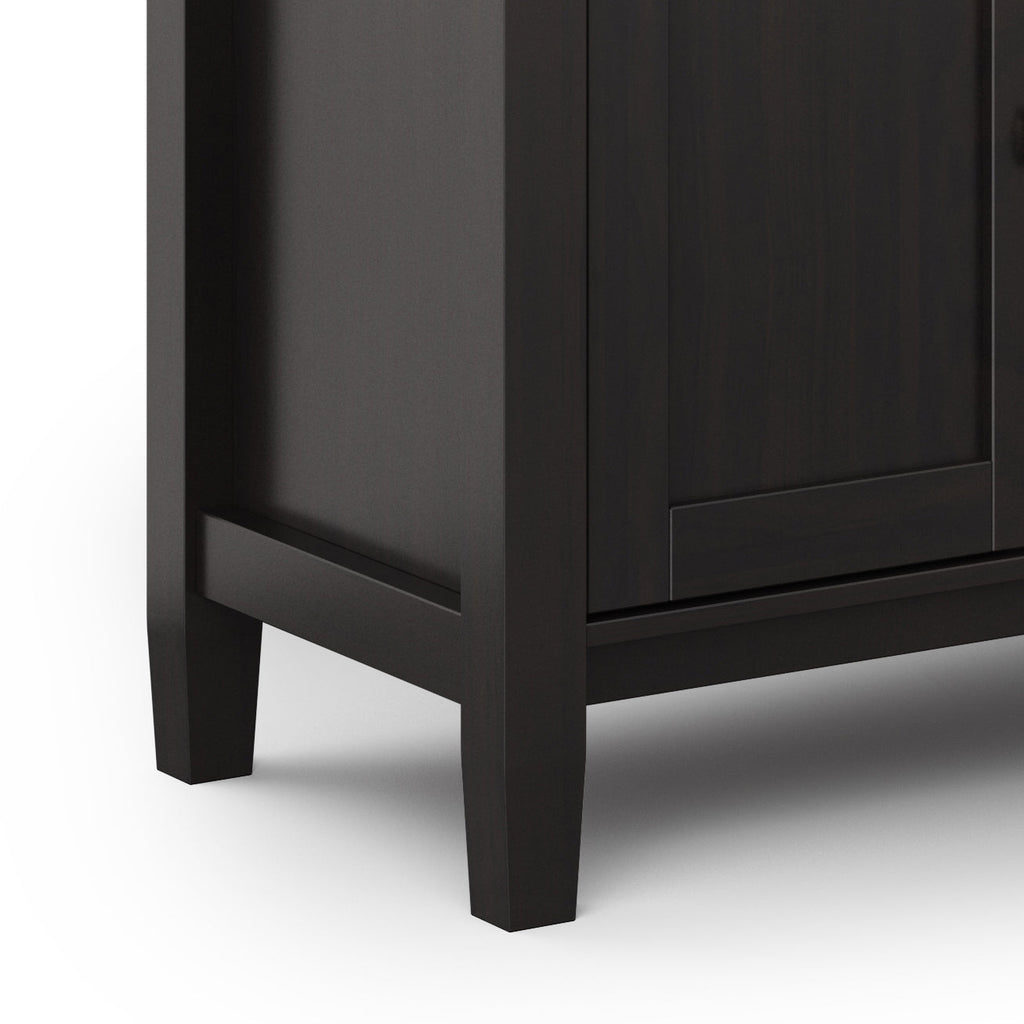Warm Shaker 72 Inch Wide Solid Wood TV Stand in Hickory