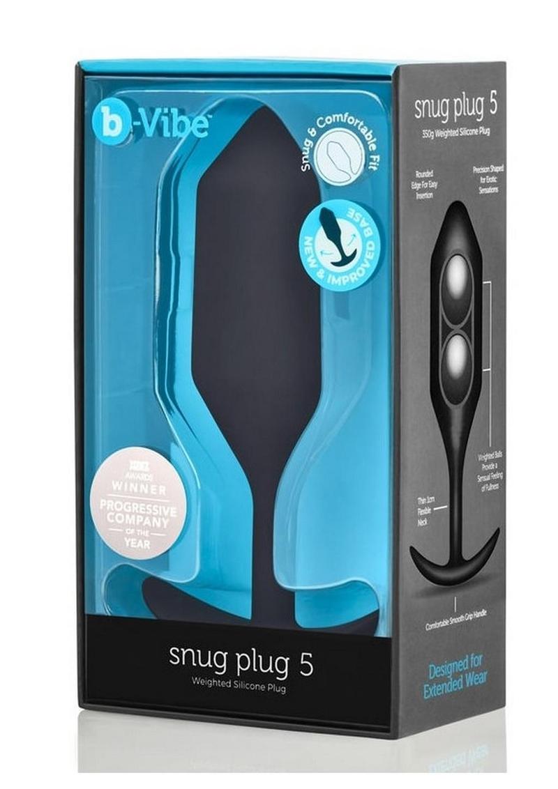 b Vibe Snug Plug 5 Weighted Butt Silicone Anal Plug
