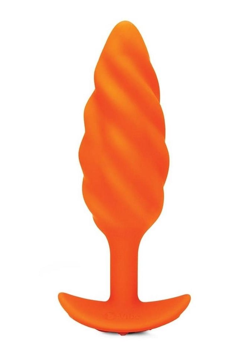 B-Vibe Swirl Textured Rechargeable Silicone Anal Plug