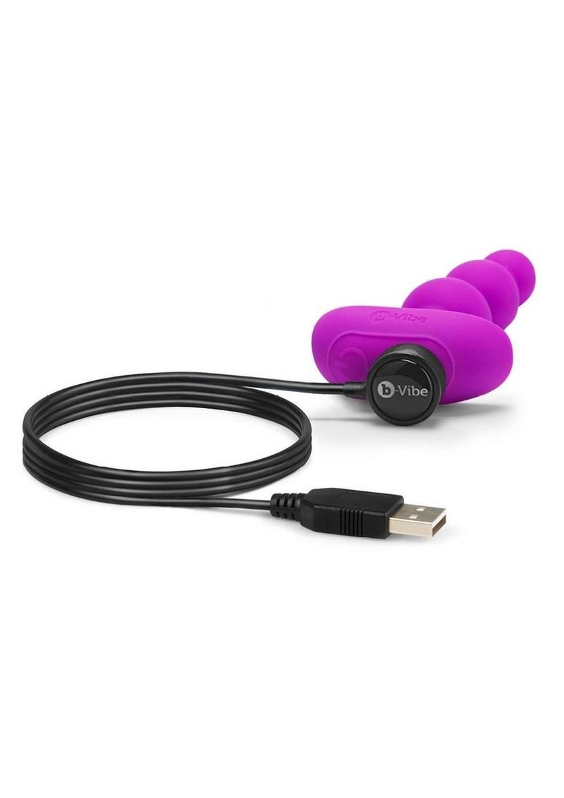 B-Vibe Triplet Rechargeable Anal Beads with Remote Control