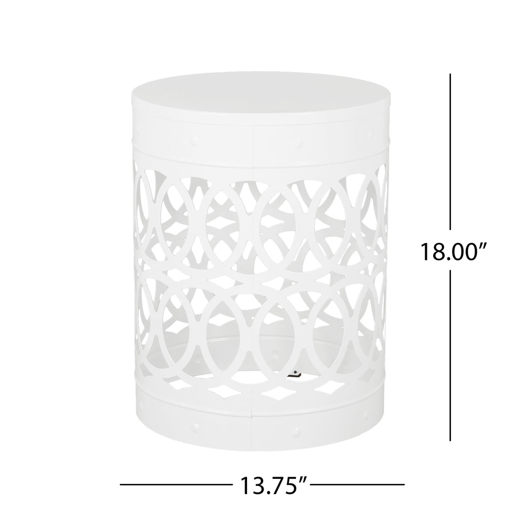 Modern Iron Outdoor End Table