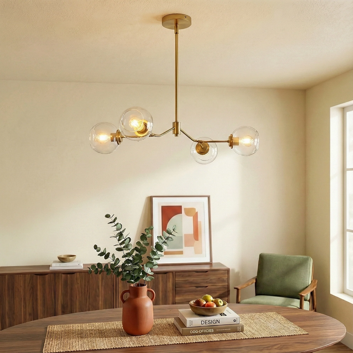 Jewel Four Lights Modern Farmhouse Chandelier