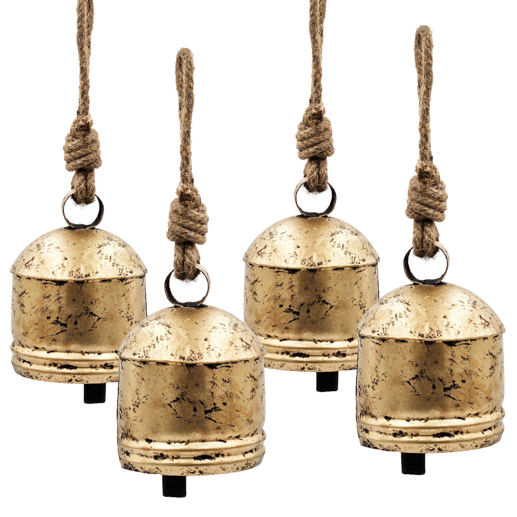 Iron Hanging Bell Decorative Ornaments - Set of 4