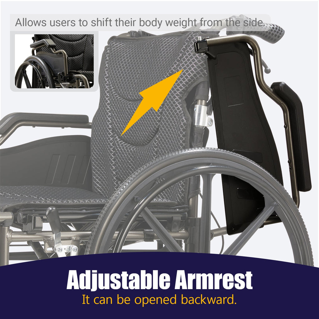 Folding Manual Transport Wheelchair