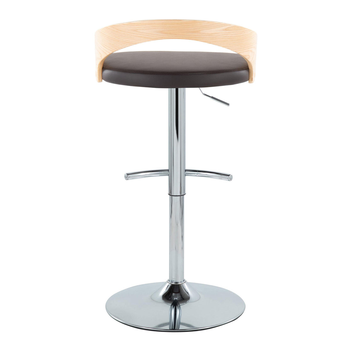 Contemporary Adjustable Barstool with Swivel