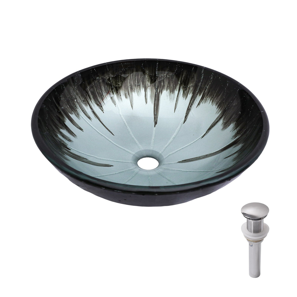 Artistic Tempered Glass Bathroom Vessel Sink
