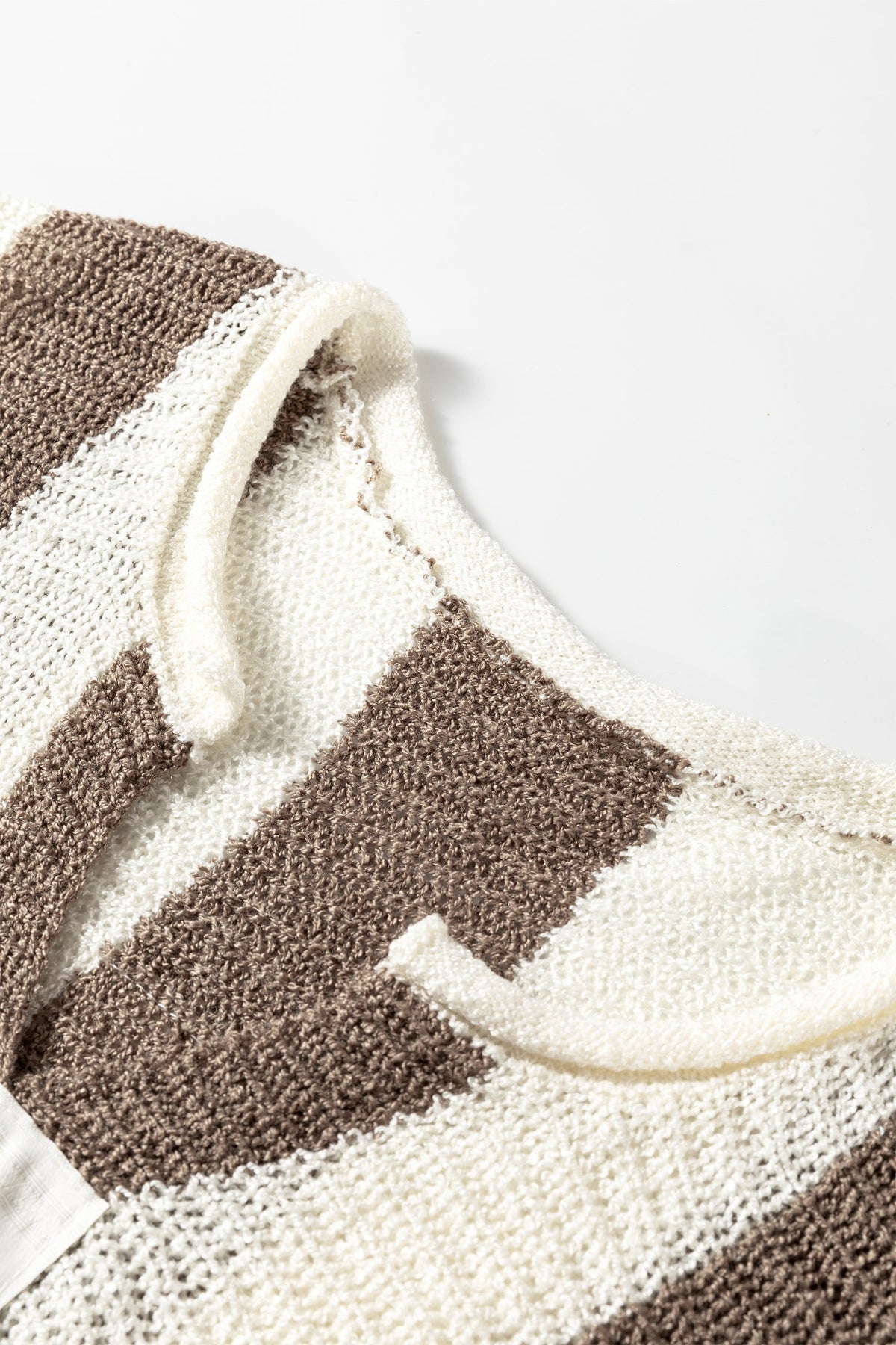 Colorblock Stripe V-Neck 3/4 Sleeve Sweater