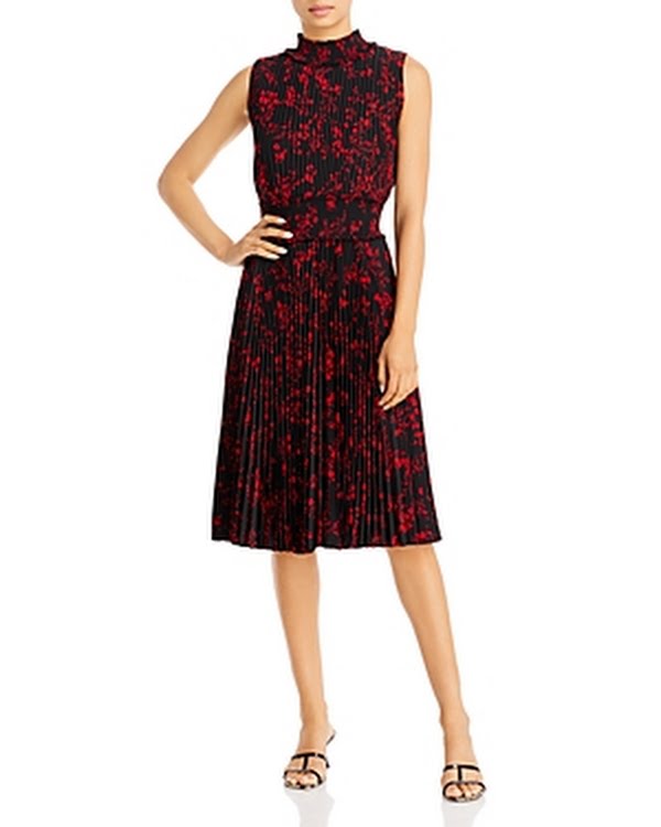 Nanette Lepore Sleeveless Pleated MIDI Dress, Size 10