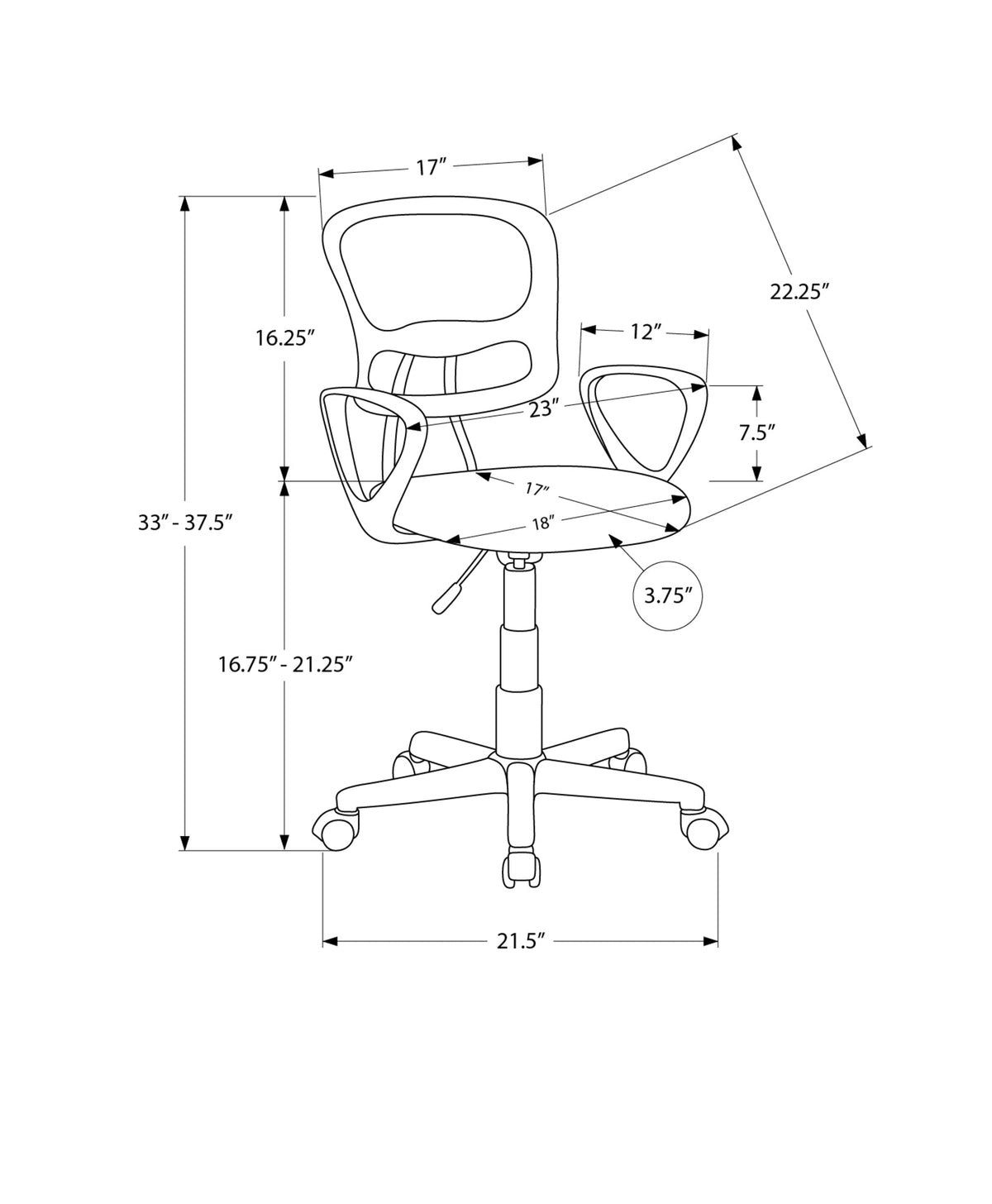 Ergonomic Adjustable Office Chair for Kids