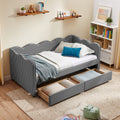 Twin Size Cozy Gingham Daybed with Two Storage Drawers